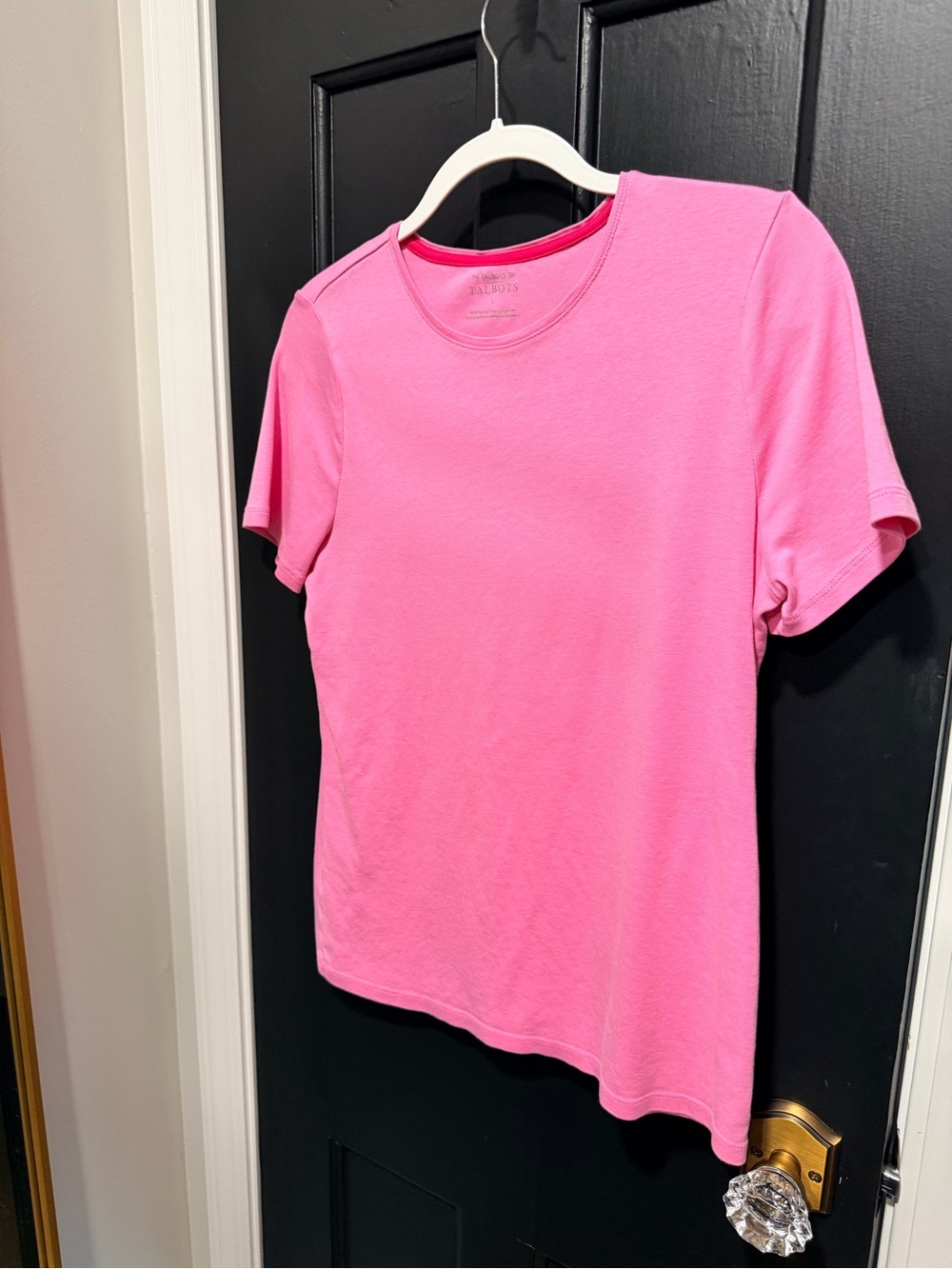Talbots Bright Pink Short Sleeve Crewneck Tee